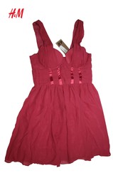Новое женское платье H&M, полиэстер, цвет: французкая роза, размер 44